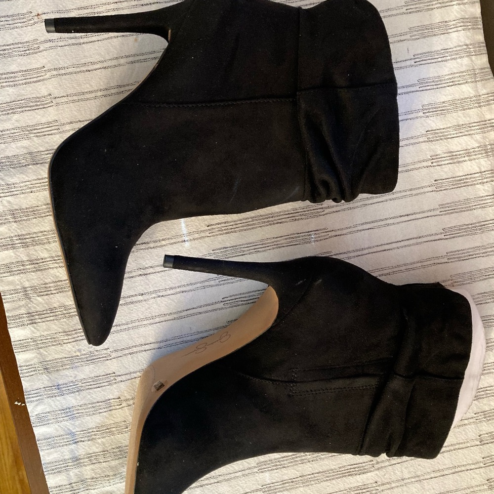 Jessica Simpson Black Slouch Stiletto Ankle Boots – Size 8 - Picture 4 of 5